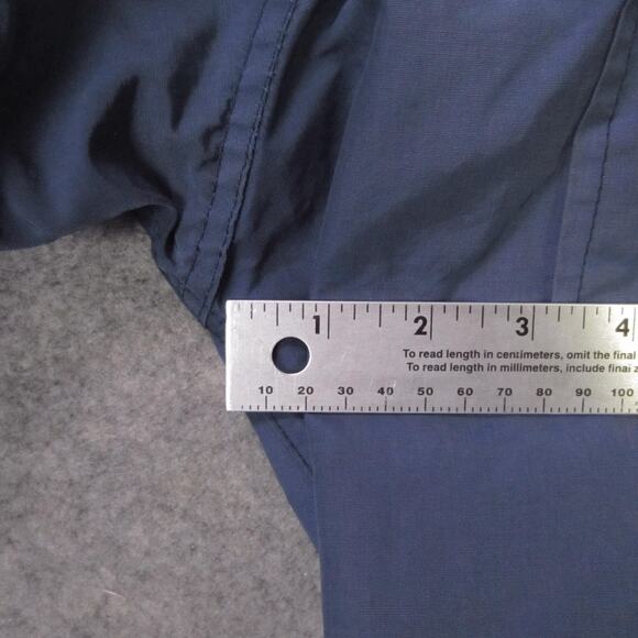 Vintage Woolrich Jacket Mens Large Blue Hooded Parka Field Coat Pockets 90s - Picture 4 of 11